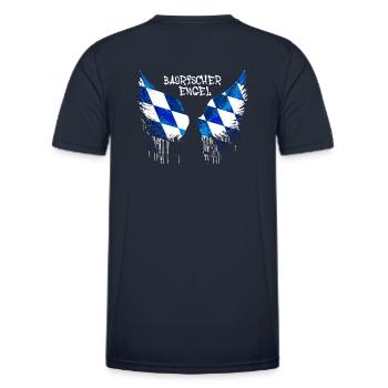 angel wings,wings,angelwings,Bavarian angel - Men's Functional T-Shirt - navy - Back - AI Model Male 178 dark (178cm)