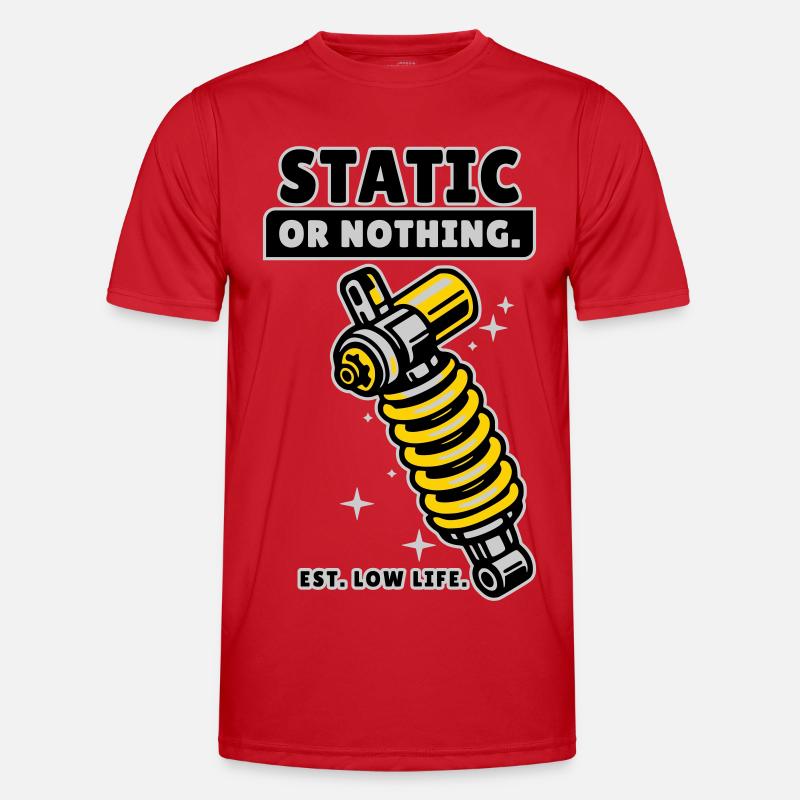 Static Or Nothing Low Life Tuning Design - Men's Functional T-Shirt - red