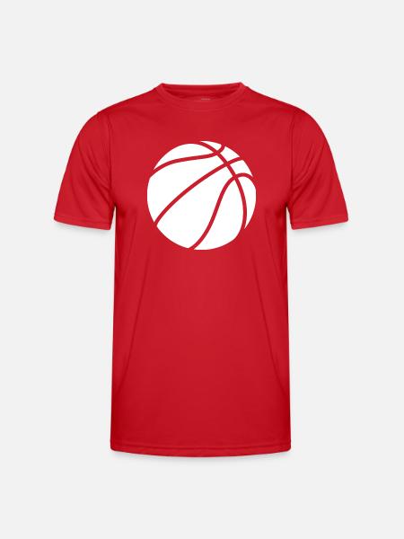 Basketball logo white - Men's Functional T-Shirt - red