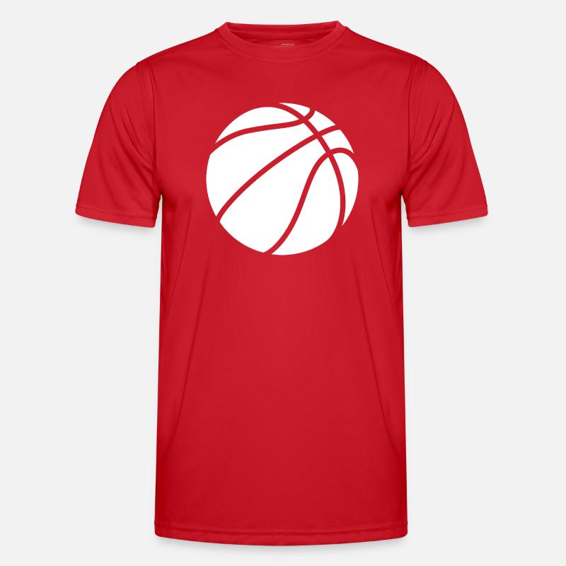 Basketball logo white - Men's Functional T-Shirt - red