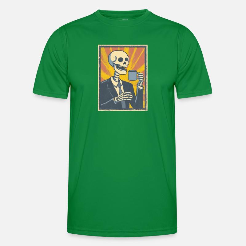 Kaffee oder Grab – was soll’s! Männer Funktions-T-Shirt