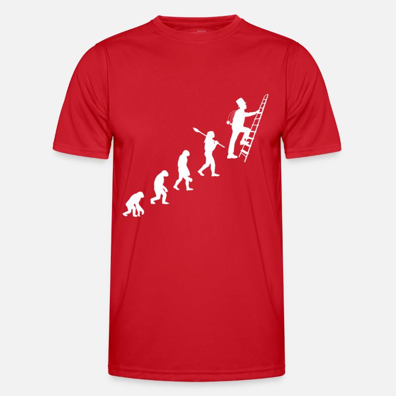 Schornsteinfeger Glück Evolution Geschenk - Männer Funktions-T-Shirt - Rot