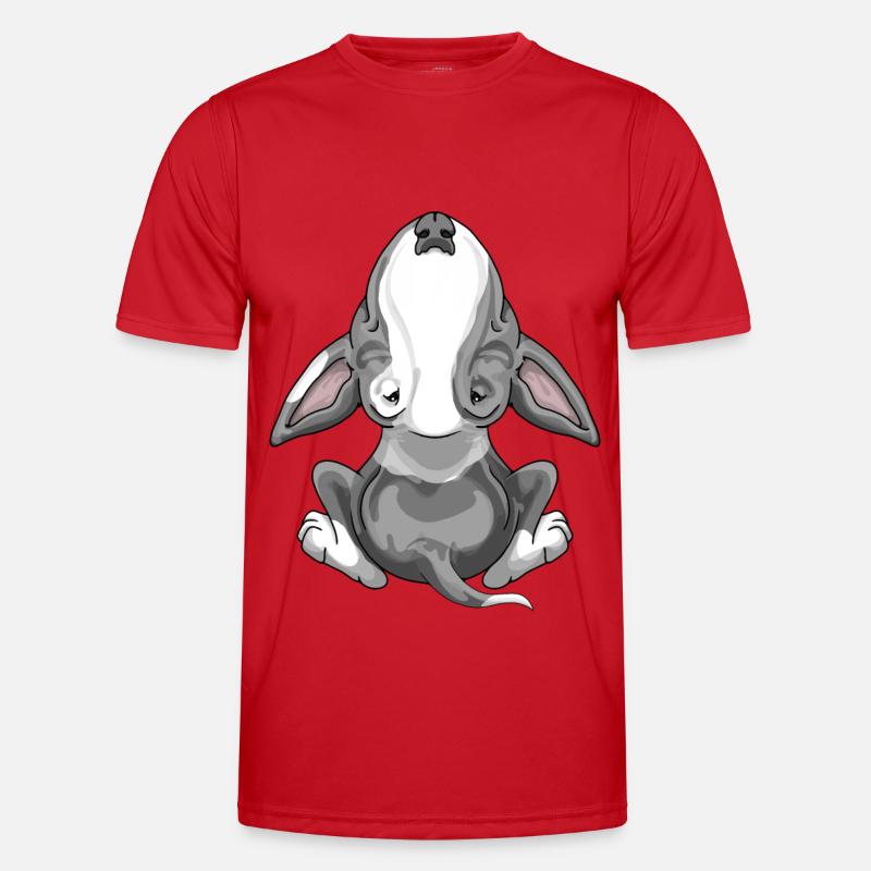 Bullterrier bekämpft graue Flecken Männer Funktions-T-Shirt