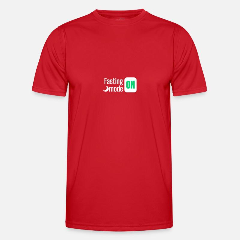 Fastenmodus AUF Textgestaltung - Männer Funktions-T-Shirt - Rot