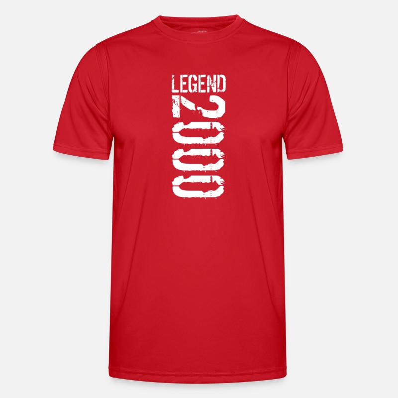 Legend 2000 white - Men's Functional T-Shirt - red