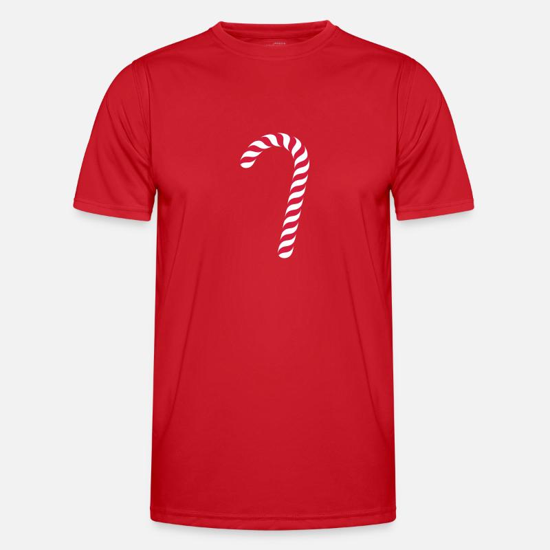 Zuckerstab / candy cane (2c) - Men's Functional T-Shirt - red