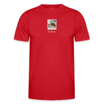 Colisée Rome Rétro Photo - T-shirt sport Homme - rouge - Devant - AI Model Male 178 dark (178cm)