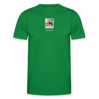 Kolosseum Rom Retro Foto - Männer Funktions-T-Shirt - Kelly Green - Vorne - AI Model Male 178 dark (178cm)