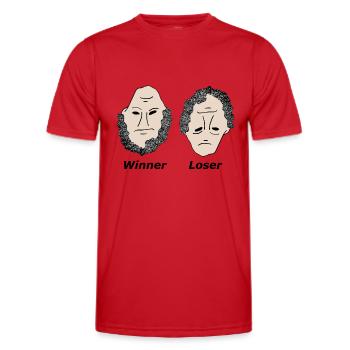 Winner Loser black - Men's Functional T-Shirt - red - Front - AI Model Male 178 dark (178cm)