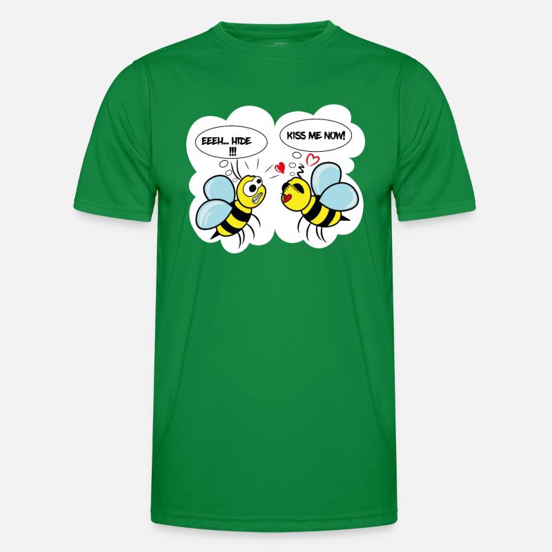 Comic-Biene Männer Funktions-T-Shirt