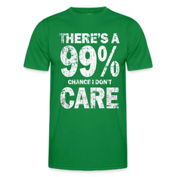 Es gibt eine 99-Chance, dass es mir egal ist - Männer Funktions-T-Shirt - Kelly Green - Vorne - AI Model Male 178 dark (178cm)