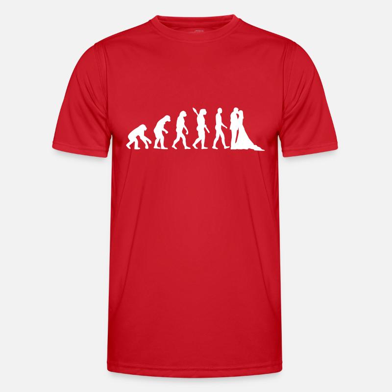Evolution Wedding - Men's Functional T-Shirt - red