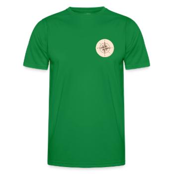 La rose des vents boussole enfin indiquer le Nord - T-shirt sport Homme - vert - Devant - AI Model Male 178 dark (178cm)
