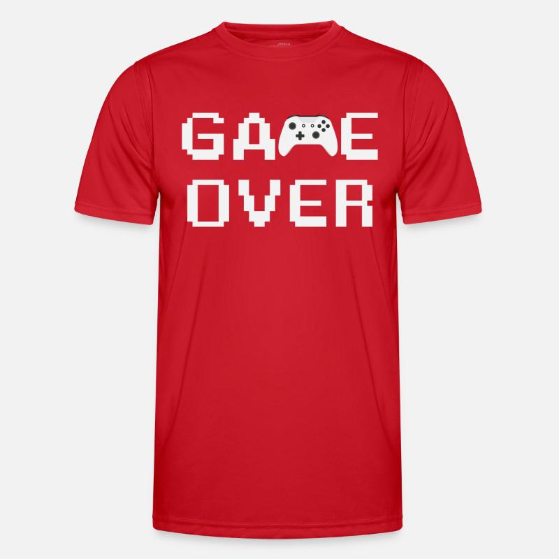 Game Over Controller White - Men's Functional T-Shirt - red