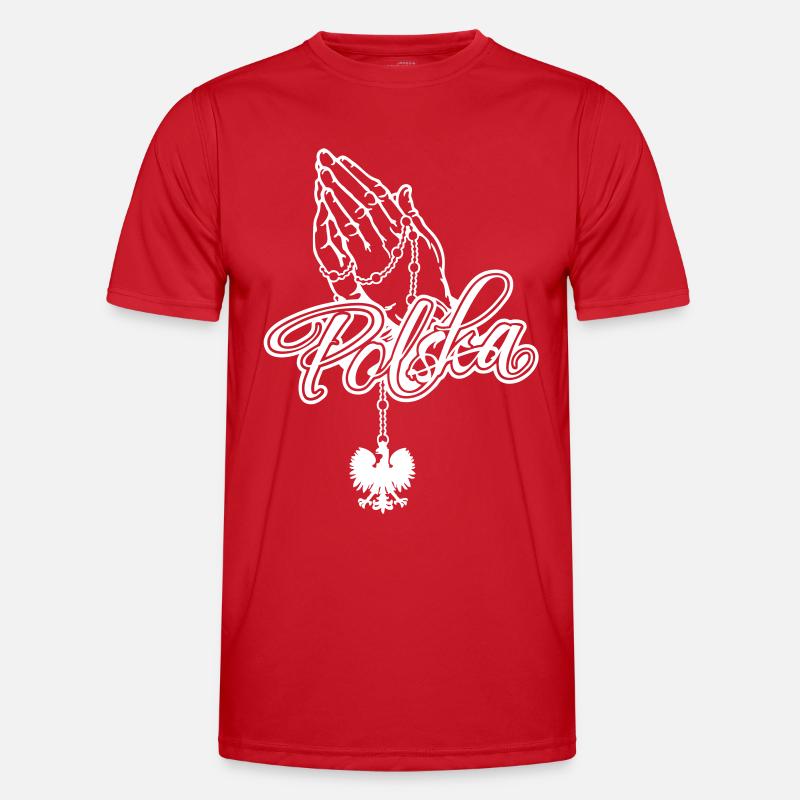 Praying Hands Polska Basic Männer Funktions-T-Shirt