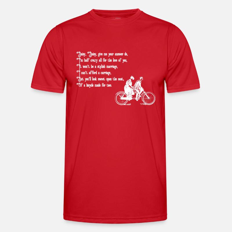 Daisy Daisy (White Text) - Men's Functional T-Shirt - red