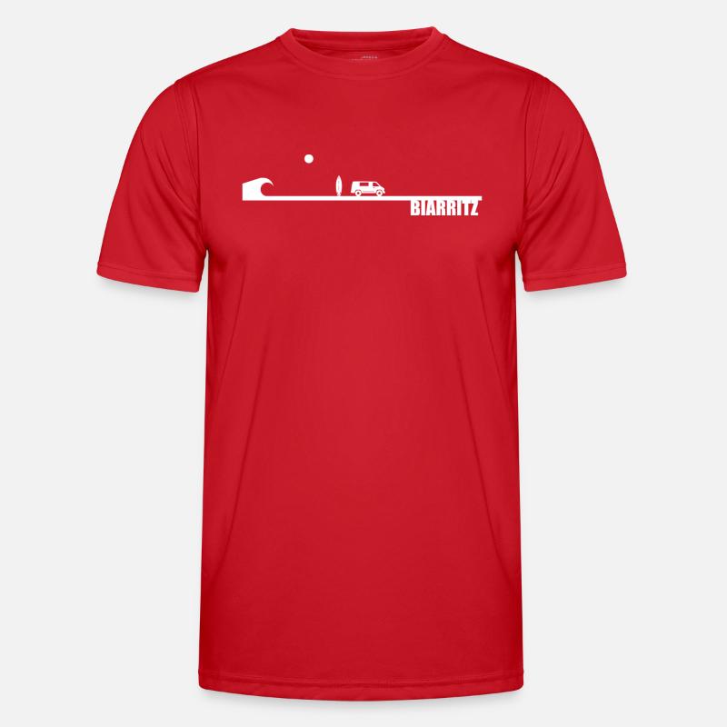 Biarritz Wave Surf Van life - Men's Functional T-Shirt - red