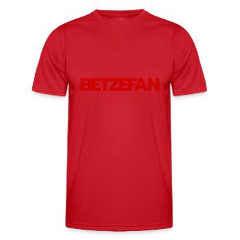 Betzefan - Men's Functional T-Shirt - red - Front - AI Model Male 178 dark (178cm)