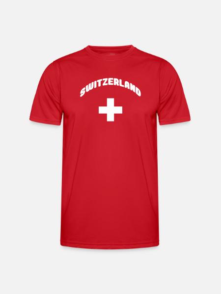 Schweiz - Männer Funktions-T-Shirt - Rot
