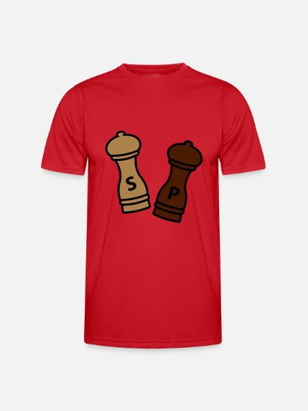 Peper en zout / cadeau idee hobbykok / kruiden - Functioneel T-shirt voor mannen - rood