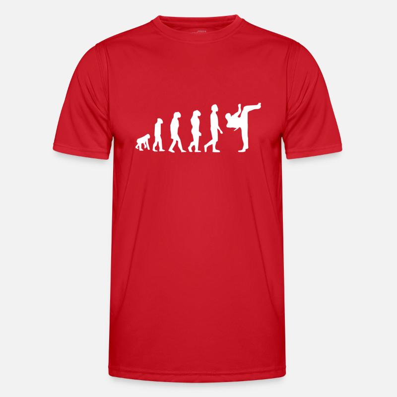 Evolution der Kampfkünste - Männer Funktions-T-Shirt - Rot