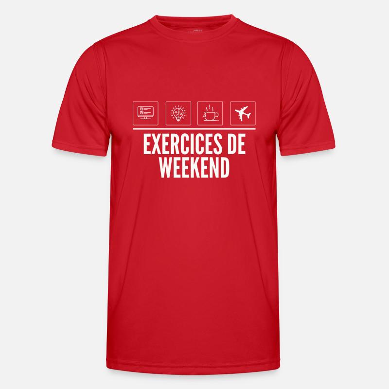 Weekend Exercises - Weekend Exercise - Men's Functional T-Shirt - red