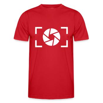 Photographie Movie Camera Fotograf - Männer Funktions-T-Shirt - Rot - Vorne - AI Model Male 178 dark (178cm)