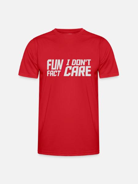 I don't care fact - Men's Functional T-Shirt - red