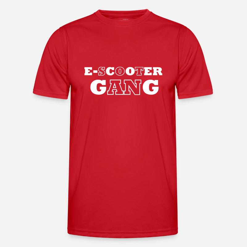 E-Scooter E-Roller Scooter - Men's Functional T-Shirt - red