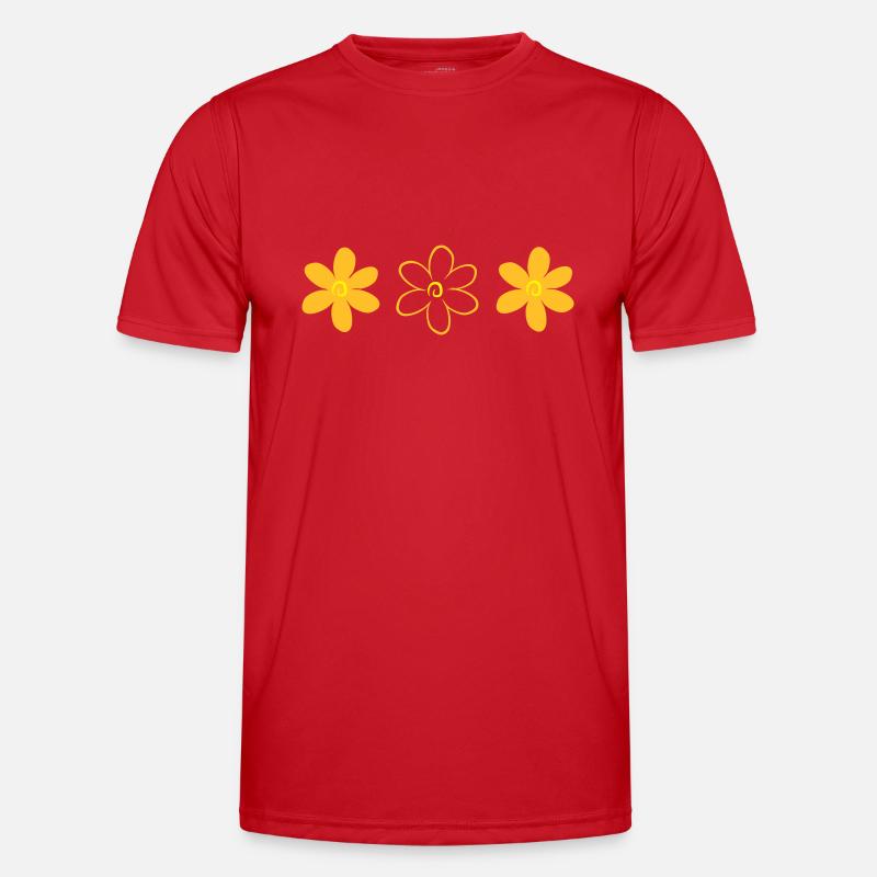 Blume - Männer Funktions-T-Shirt - Rot
