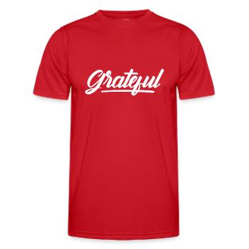 Christian Proverbs - Men's Functional T-Shirt - red - Front - AI Model Male 178 dark (178cm)