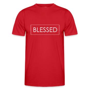 Christian Proverbs - Men's Functional T-Shirt - red - Front - AI Model Male 178 dark (178cm)