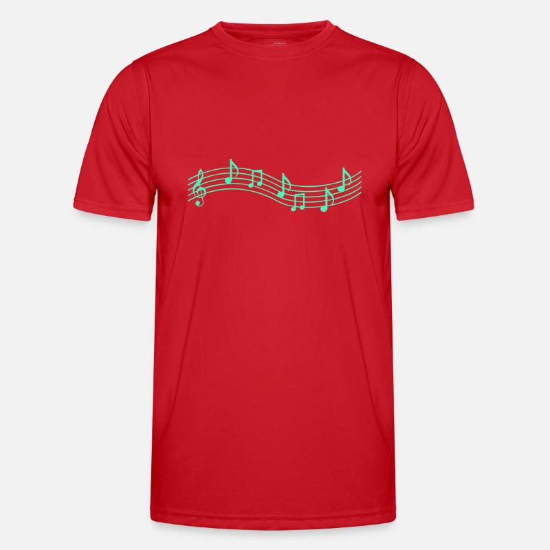 music notes - Men's Functional T-Shirt - red