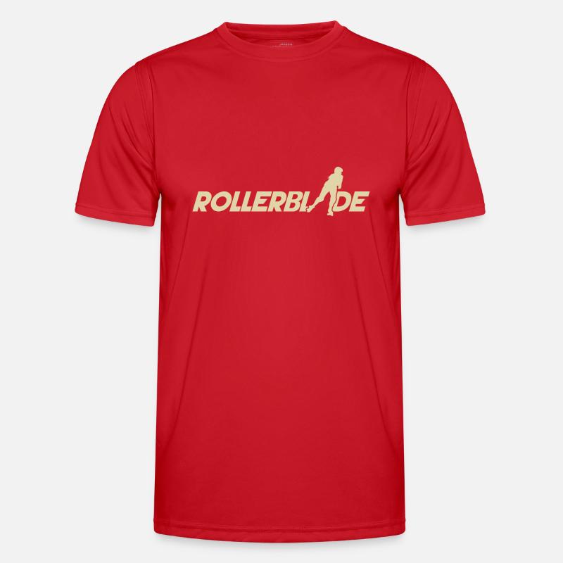 Rollerblade schrift silhouette hell Männer Funktions-T-Shirt