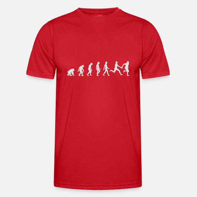 Die Evolution der Leichtathletik - Männer Funktions-T-Shirt - Rot