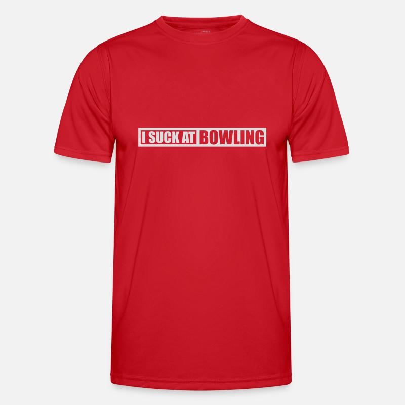 I suck at bowling - Männer Funktions-T-Shirt - Rot