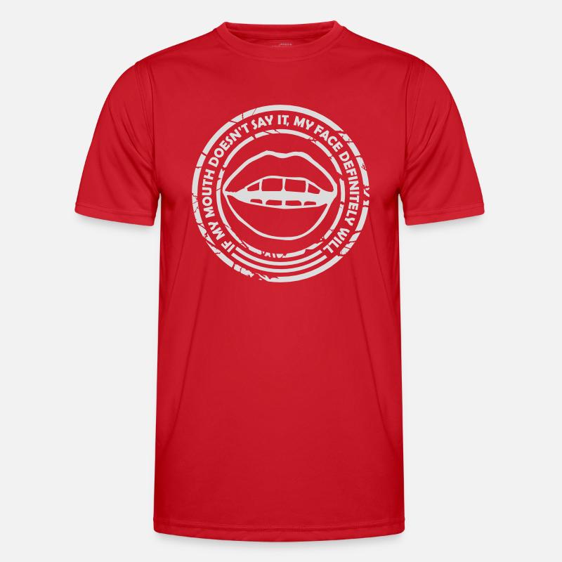 my face definitely will - Men's Functional T-Shirt - red