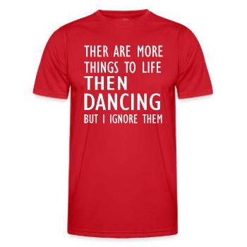 Dancing Dance Music - Men's Functional T-Shirt - red - Front - AI Model Male 178 dark (178cm)