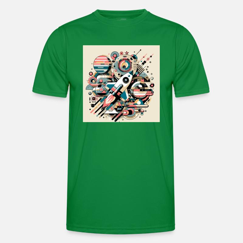Expédition spatiale colorée T-shirt sport Homme