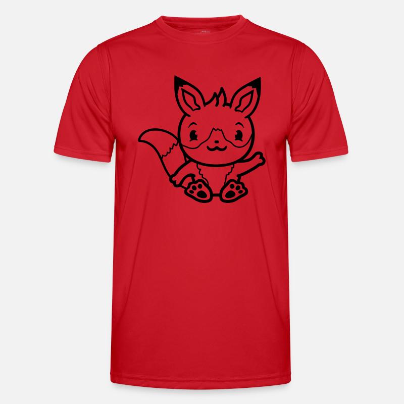 Fuchs Rotfuchs Wildes Tier Schlauer Wald Bewohner Männer Funktions-T-Shirt