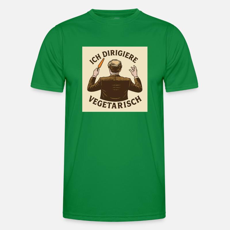 Dirigent Ich dirigiere vegetarisch Männer Funktions-T-Shirt