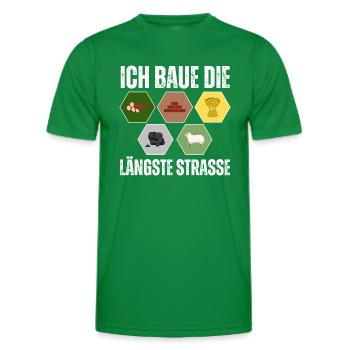 Siedler Schaf Brettspiel Freunde Geschenk - Männer Funktions-T-Shirt - Kelly Green - Vorne - AI Model Male 178 dark (178cm)