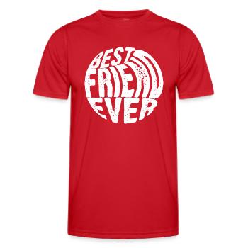 Best friend ever. - Men's Functional T-Shirt - red - Front - AI Model Male 178 dark (178cm)