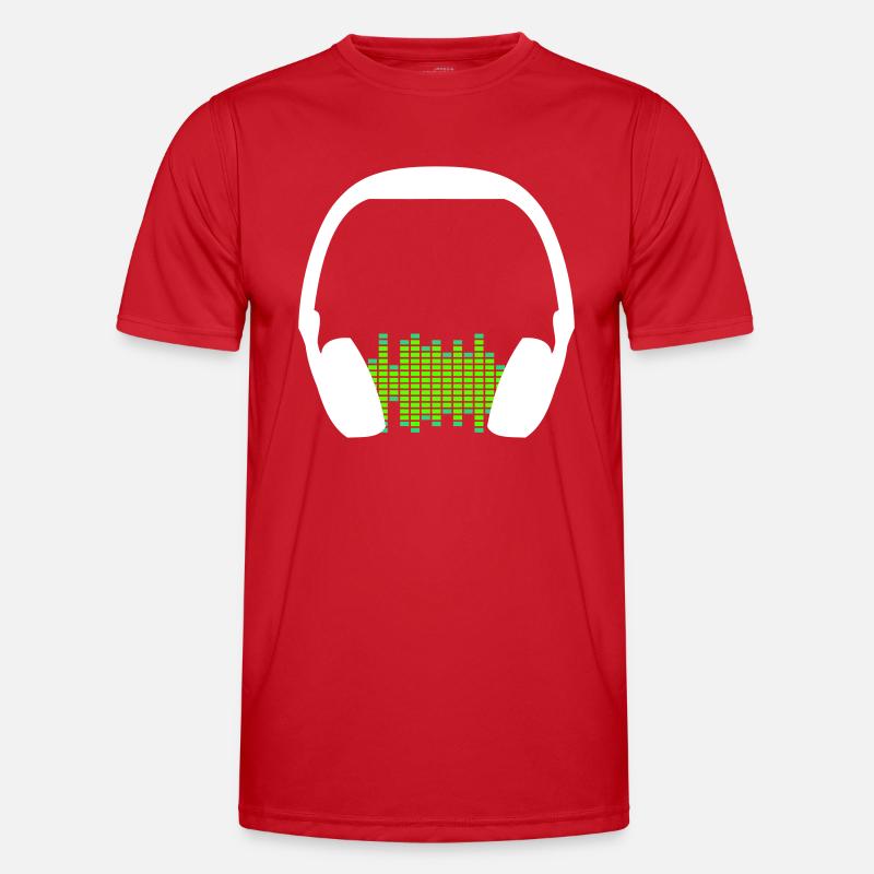 Casque Techno Music Party Equalizer Waves Logo T-shirt sport Homme