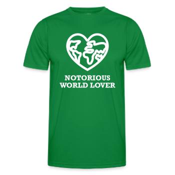 world lover - one world - Männer Funktions-T-Shirt - Kelly Green - Vorne - AI Model Male 178 dark (178cm)