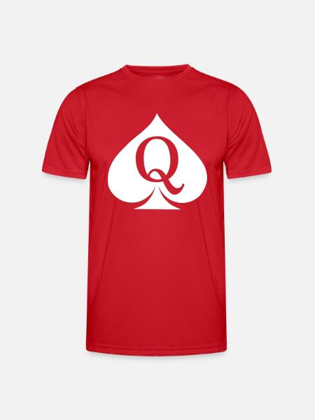 Queen of Spades - Männer Funktions-T-Shirt - Rot