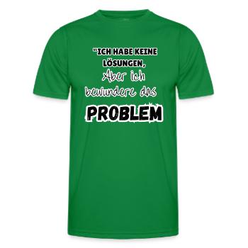 "Problem solution" - Men's Functional T-Shirt - kelly green - Front - AI Model Male 178 dark (178cm)