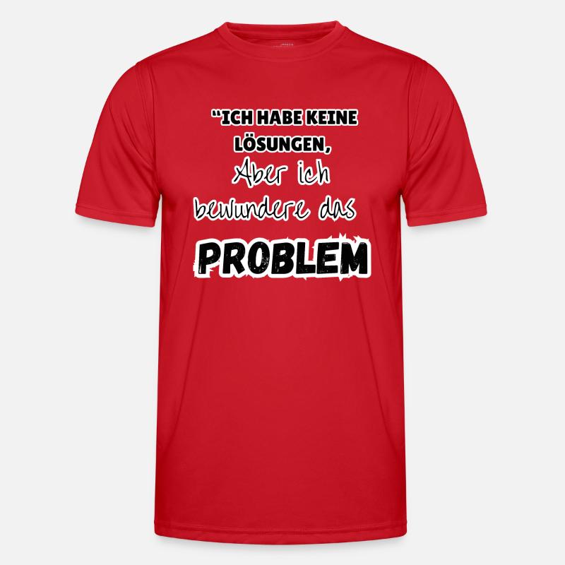 "Problem solution" - Men's Functional T-Shirt - red