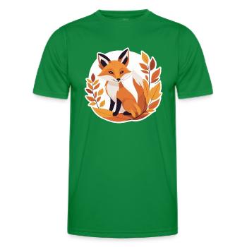 Renard en automne #6 - T-shirt sport Homme - vert - Devant - AI Model Male 178 dark (178cm)