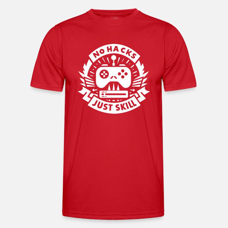No Hacks Just Skill - Men's Functional T-Shirt - red